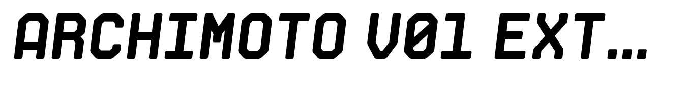 Archimoto V01 Extra Bold Italic